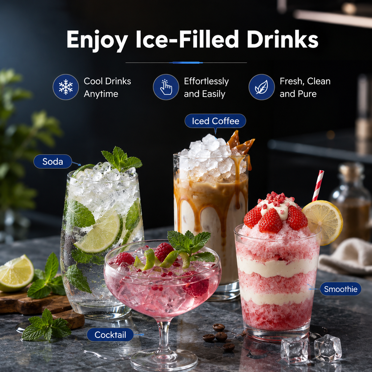 Friwest Nugget Ice Maker Countertop, 35lbs/24H Portable Sonic Ice Machine with Self-Cleaning, Chewable Pellet Ice Maker for Home Kitchen Office RV, Stainless Steel