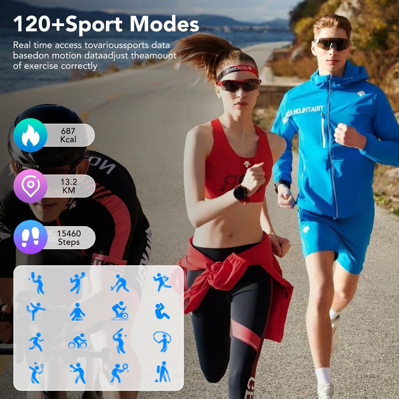 2026 NEW Smart Watch, 1.96''HD Screen SmartWatch for Men Women's, Answer/Make/Message, 100 Sports Modes, IP68 Waterproof Fitness Tracker Compatible with Android and iPhone, Holiday Gifts, Black